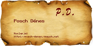 Posch Dénes névjegykártya